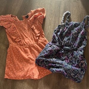 Two girls shorts rompers